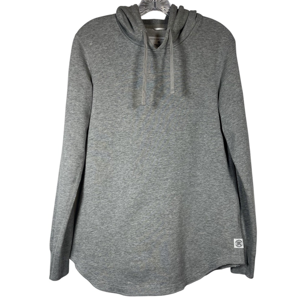 REIGNING CHAMP Sz S Mens Scalloped Hoodie Sweatshirt Heathered Gray Terry Canada